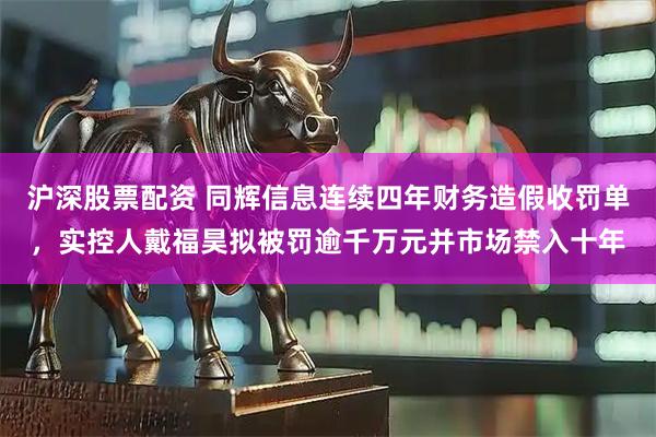 沪深股票配资 同辉信息连续四年财务造假收罚单，实控人戴福昊拟被罚逾千万元并市场禁入十年
