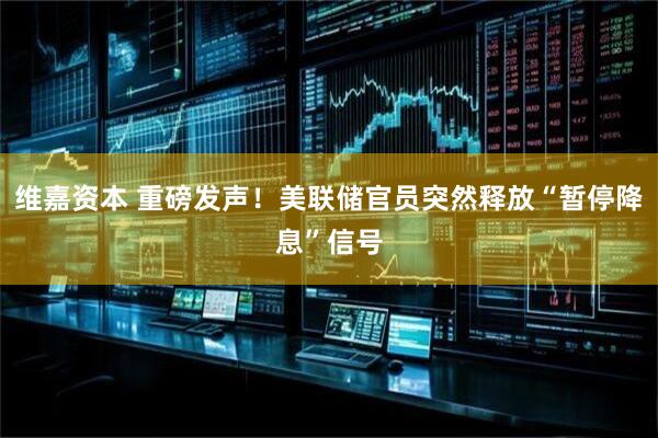 维嘉资本 重磅发声！美联储官员突然释放“暂停降息”信号