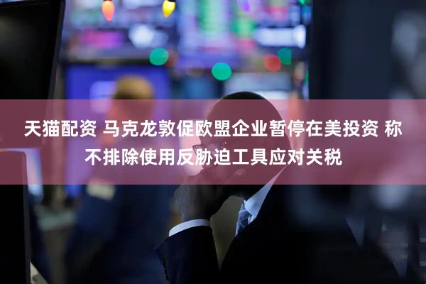 天猫配资 马克龙敦促欧盟企业暂停在美投资 称不排除使用反胁迫工具应对关税