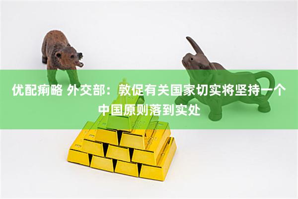 优配痢略 外交部：敦促有关国家切实将坚持一个中国原则落到实处